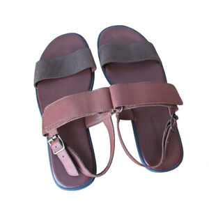 Vince Camuto Womens Wahid Sandals Size 9 Brown Leather Straps Buckle Classic